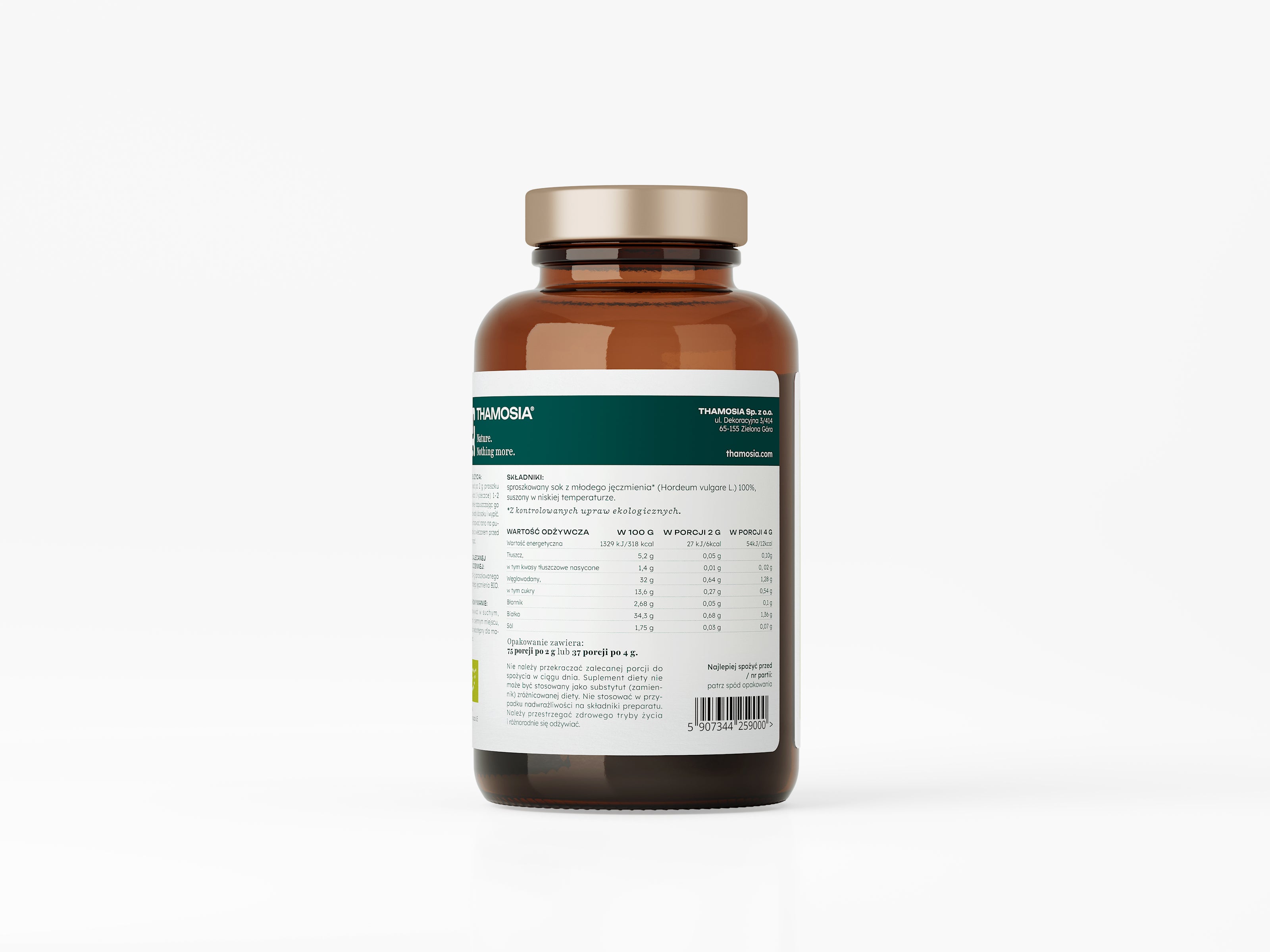 MŁODY JĘCZMIEŃ BIO 100% SPROSZKOWANY SOK PREMIUM EKOLOGICZNY 150g